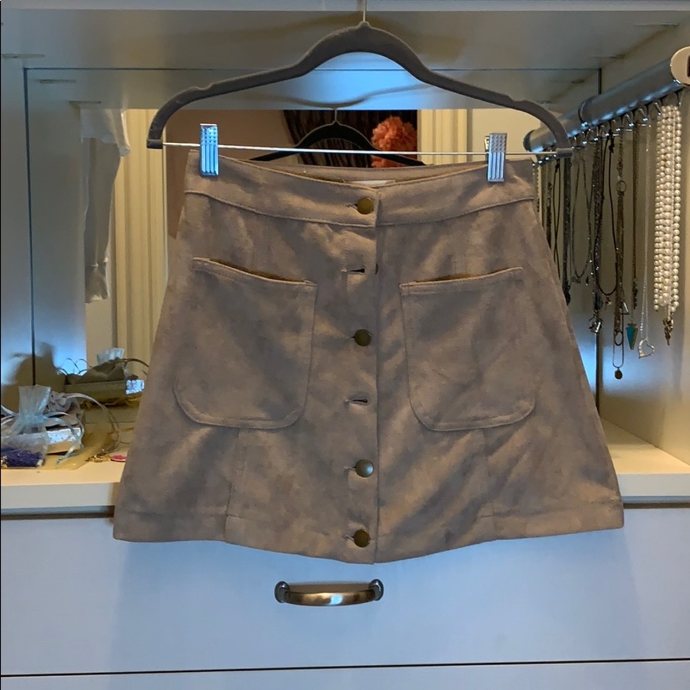 Altar’d State faux suede mini skirt